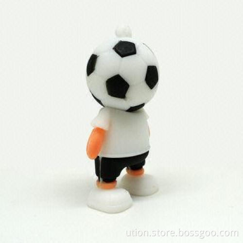 Football Man-shaped USB Flash Drive with 1 to 32GB Memory Capacity, Free Sample and Package